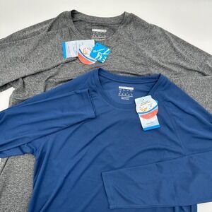 Lot 2 Magcomsen Mens Medium UPF 50+ Sun Long Sleeve Shirt Set Blue Gray NWT